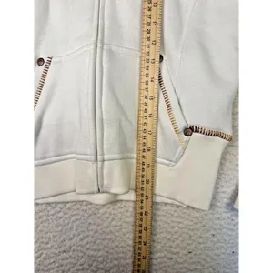 Coogi Hoodie Womens Medium White Full Zip Embroidered Logo‎ Fleece Raglan Sleeve thumbnail 11