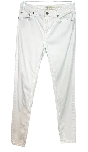 Free People Skinny Jeans High Rise‎ Stretch Denim White Slim Fit Womens 26 thumbnail 1