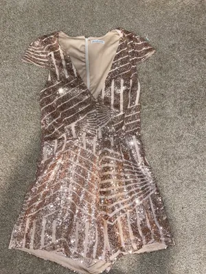 Charlotte Russe Glitter Party Romper thumbnail 1
