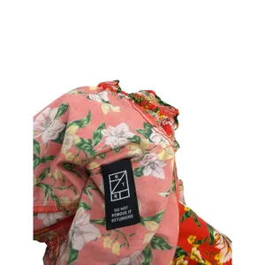 Marissa Webb Amaya Floral Ruffle Peplum Top Puff Sleeve Red Size 6‎ thumbnail 10
