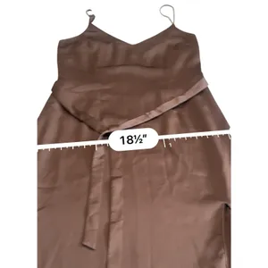 Abercrombie Fitch Satin Slip v neck Midi Dress Womens M Brown Strappy Sleeveless thumbnail 15