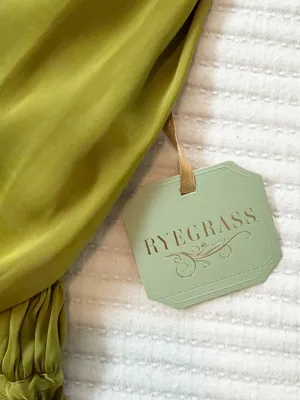 Ryegrass Moss Olive Green Long-Sleeve Smocked Waist Dress NWT thumbnail 4
