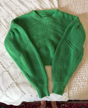 Cider Green cropped sweater thumbnail 1