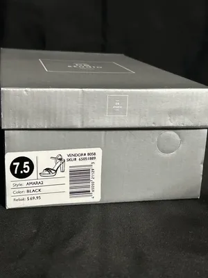 David’s Bridal Women’s Black Rhinestone Prom Party Dress Heels In Box SZ 7.5 thumbnail 14
