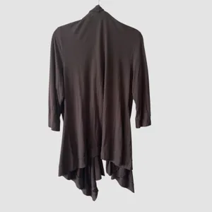 Liz Claiborne Womens Brown 3/4 Sleeve Asymmetrical Open Front Cardigan X-Large thumbnail 4