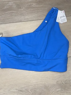 lululemon athletica Align Asymmetrical Bra in Cobalt Blue thumbnail 2