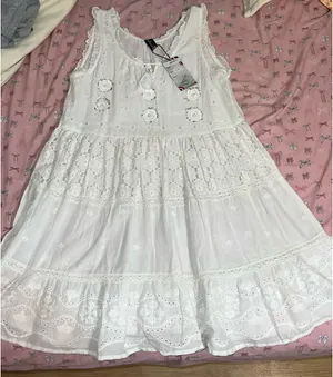 Sacred Threads White beach cover-up thumbnail 1