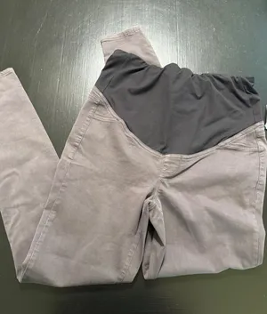 Maurices Maternity Gray Jeggings Over Belly‎ Panel Size M Long Slim Fit Pants thumbnail 1