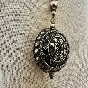 Artisan Bali Sterling Silver Graduated Bead Lariat Necklace thumbnail 4