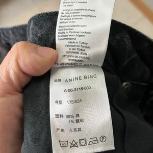ANINE BING Roxanne Jean Black Tie Split Cuffs Raw Hems 32 Modern Chic Effortless thumbnail 6
