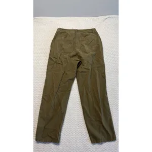 Eileen Fisher Olive Green Organic Cotton Hemp Straight Leg Utility Pants Size 2 thumbnail 3