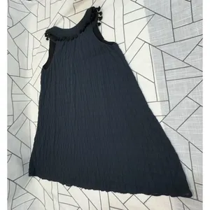 Vineyard Vines Smocked Ruffle Textured‎ Sleeveless Dress Black Womens Size Small thumbnail 7