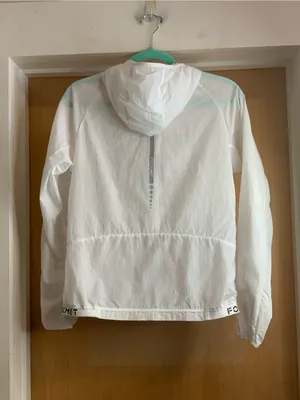 Fooxmet Lightweight White Hooded Windbreaker Jacket - Women Size-Medium thumbnail 4