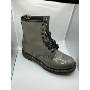 Doc Dr. Martens 1460 YS 8-Eye Gray Patent Leather Combat Boots Women's UK 6 US 8 thumbnail 7