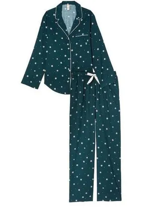Victoria’s Secret Flannel Snowflakes Pajama Set Size Small thumbnail 1
