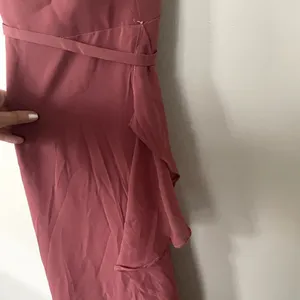 Azazie maroon pink dress criss cross back spaghetti straps formal c‎ bridesmaid thumbnail 3
