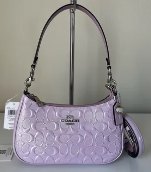 Coach Teri Shoulder Bag In Signature Leather With Heart Charm thumbnail 1