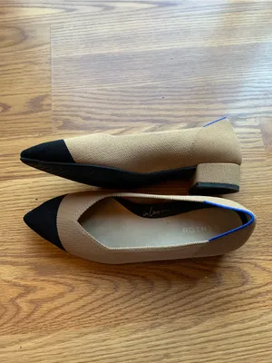 Rothy's Beige Pointed Toe Low Block Heel Women Size 10.5 Business Casual Shoe thumbnail 3