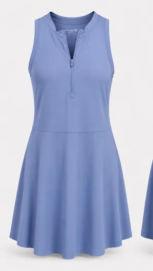 Old Navy Active Lavender Zip-Front Athletic Dress thumbnail 1