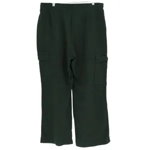 Old Navy Socomfy Sweatpants Womens XL Olive Green Cotton Cargo Pockets Wide Leg thumbnail 5