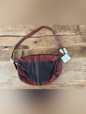 NWT Free People Rumble Leather Sling Bag ~ Dark Roast ~ SOLD OUT HTF!! thumbnail 6