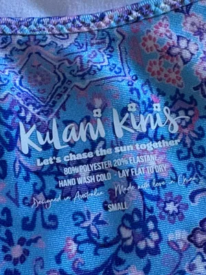 Kulani Kinis Blue Floral Print Double-Strap Bikini thumbnail 7