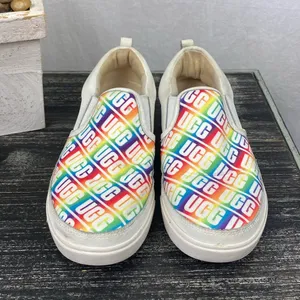 Ugg White Caplan Logo Print Slip On Athletic Sport Sneaker Shoes 6 thumbnail 3
