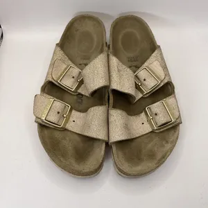 Birkenstock Arizona Womens Metallic Pink Sandals Slides Size 38N US L7 M5 Narrow thumbnail 3