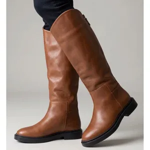 Steve Madden Gaige Brown Leather Tall Riding Boots Lug Sole Womens Size 6.5 thumbnail 1