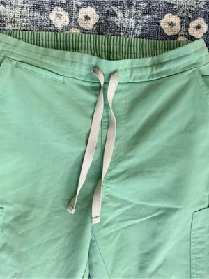 Figs Yola Jade Green Drawstring Cargo Joggers thumbnail 2