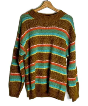 Hurley ladies pullover cozy argyle‎ crewneck sweater size medium thumbnail 1