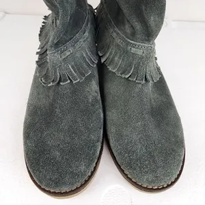 Coolway Grey Suede Ankle Boots Fringe Bobo Accent Size 8 thumbnail 6