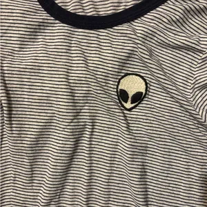 Brandy Melville Striped Black and White Tee thumbnail 1