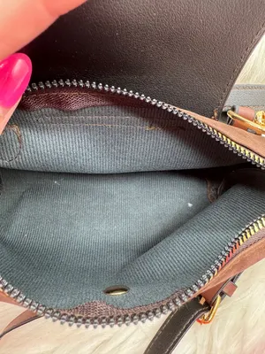 Stella Brown Faux Leather Mini Crossbody Bag w/ Gold Hardware & Bunny Charm thumbnail 7