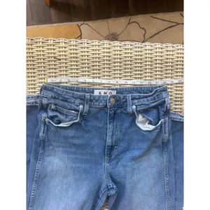 AMO High Rise Kick Crop Jeans size 31 boho minimalist staple flattering luxury thumbnail 7