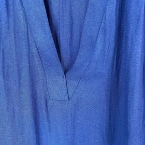 Free People Small Tank Top Pleated Back Boho V-Neck Oversized Royal Blue thumbnail 6