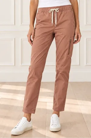 Vuori Ripstop Jogger Pants Women’s XS Stoneware Clay Organic Cotton Cargo VW401 thumbnail 1