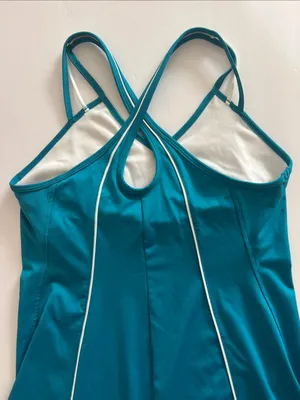 K-Swiss Teal Athletic Tennis Mini Dress with White Trim thumbnail 6