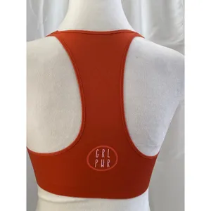 Women's Aerie Orange GRL PWR Sports Bra Size S thumbnail 2