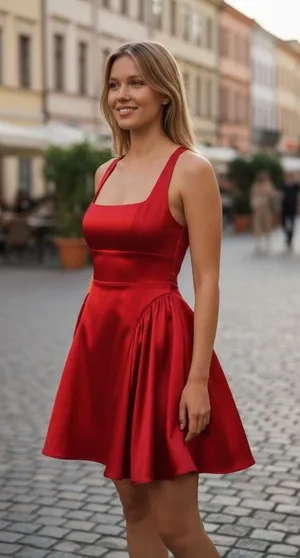 Gianni Bini Red Mini Dress Open Back New With Tags NWT - Size 10 thumbnail 1