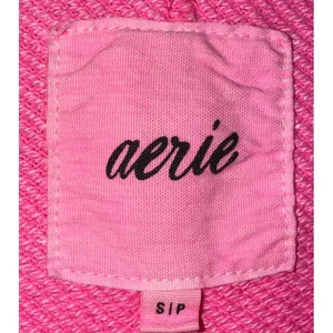 Aerie Beach Party‎ Cropped Sweatshirt Women Sz S Neon Pink Oversized Boho thumbnail 3