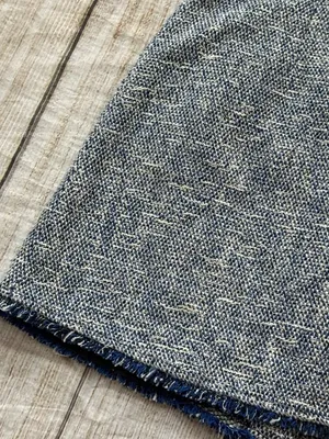 ZARA BASIC Navy Blue White Boucle Knit Mini Skirt Button Front Size Medium thumbnail 8
