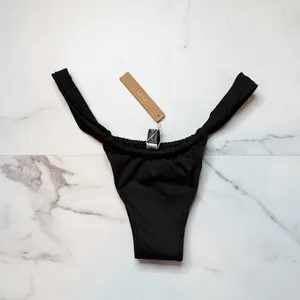 NWT Skims Signature Swim Ruched Thong Bikini Bottom thumbnail 2