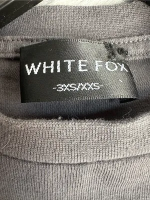 56. White fox womens 3xs/xxs grey with love limited edition era 8.5 thumbnail 2