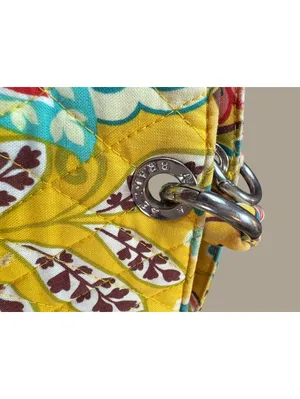 Vera Bradley Yellow Floral Quilted Satchel Shoulder Bag thumbnail 4