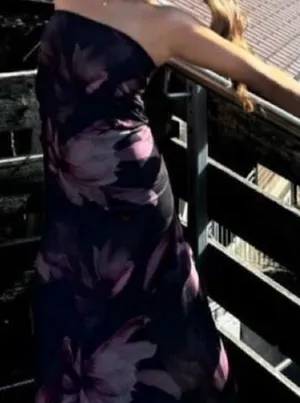 ‎SHEIN purple floral maxi skirt xs thumbnail 1