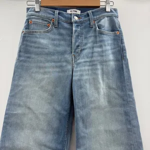 Re/Done NWT Marea Cropped Jeans‎ Women’s Size 26 Wide Leg Mid Rise Light Wash thumbnail 3