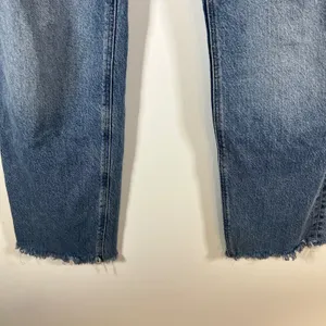 American‎ Eagle High Rise Relaxed Straight Jeans Blue Distressed Raw Hem Size 0 thumbnail 8