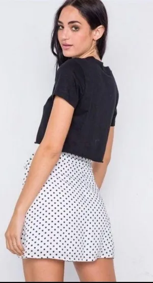 NWT Polka Dot Wrap Mini Skirt thumbnail 3