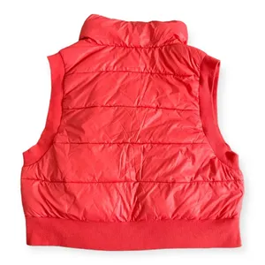 Womens Coral Snap-Up Puffer Vest thumbnail 3